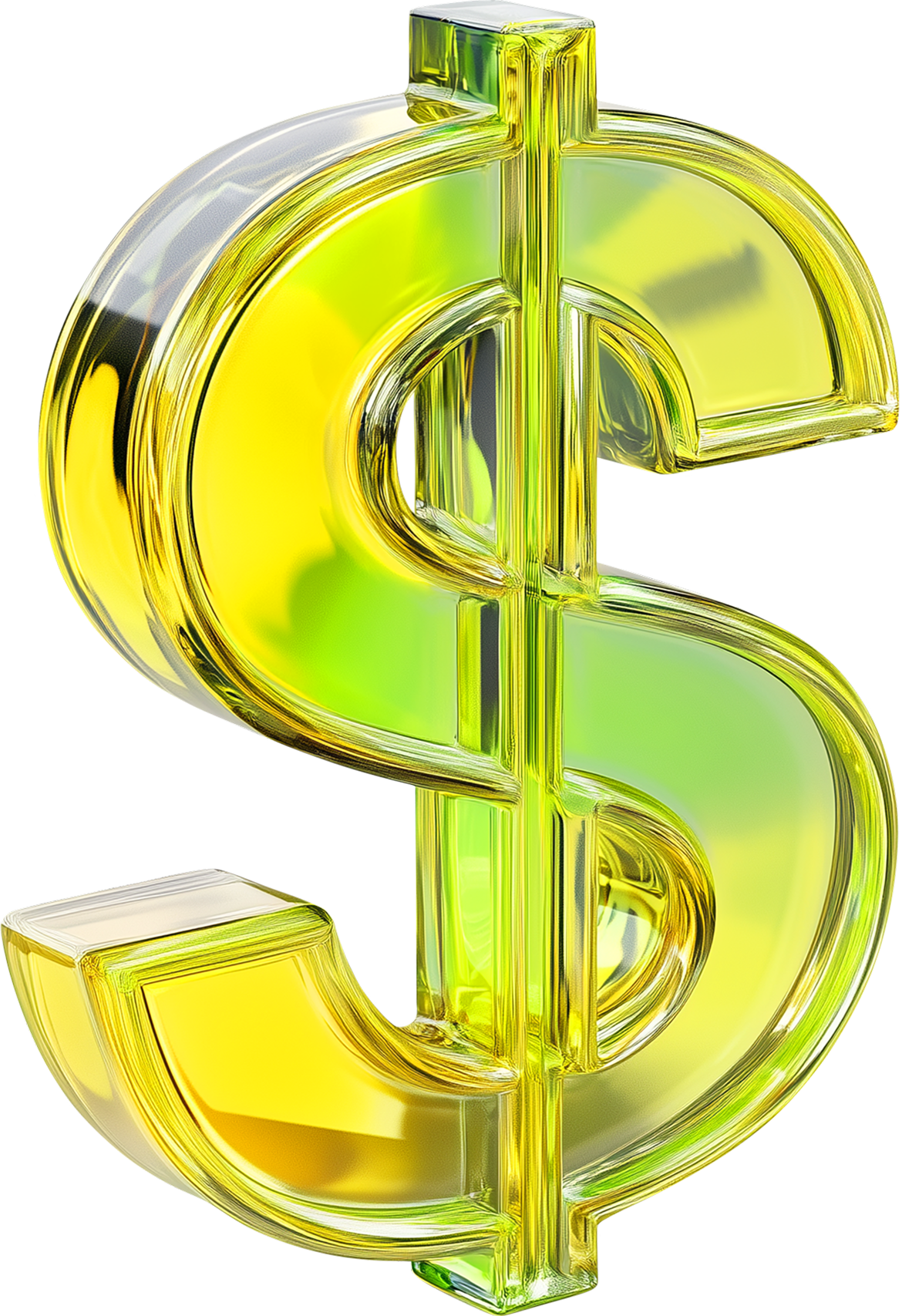 glass dollar symbol