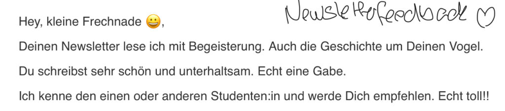 Newsletter Testimonial