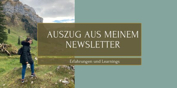 Auszug aus meinem Newsletter